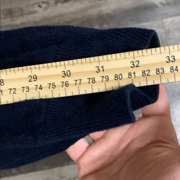 L.L. Bean Black Zip Up Sweater Size L Cotton/Cashmere Blend - Picture 6 of 6